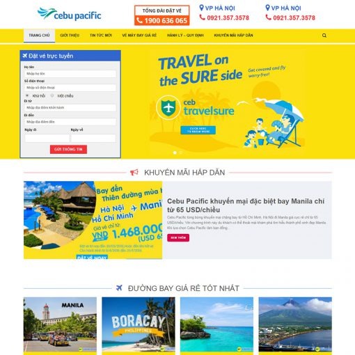 Thiết kế website bán vé máy bay cấu trúc