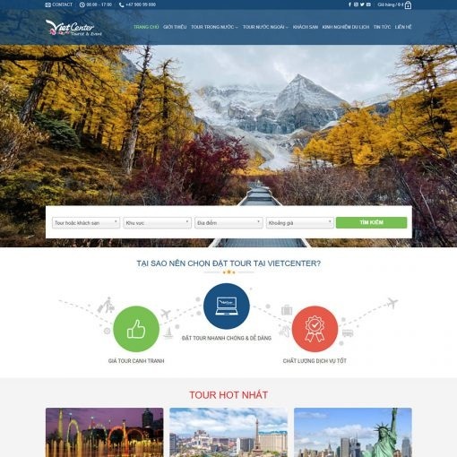 Thiết kế website du lịch đa dịch vụ 