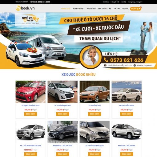 Thiết kế website bán ô tô phân loại 2