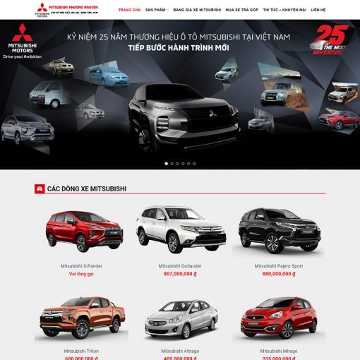 Thiết kế website ô tô phân loại 1